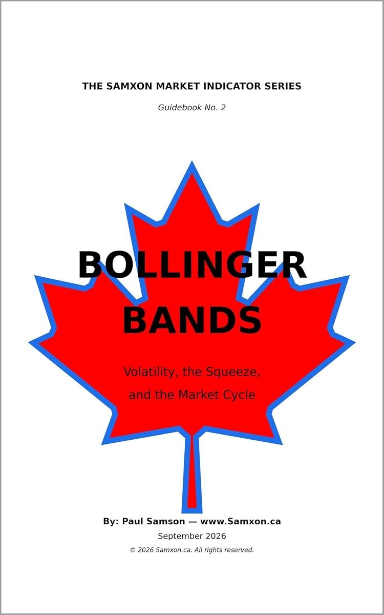 Bollinger Bands: Volatility, the Squeeze, and the Market Cycle Bollinger Bands guidebook cover, Samxon Market Indicator Series No. 2